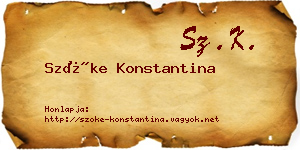 Szőke Konstantina névjegykártya